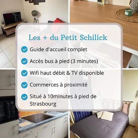 Apartament Le Petit Schilick - Proche Tram - Arrivee Autonome - Commerces A Proximite